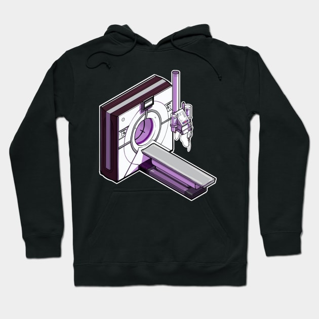CT scanner isometric illustration Hoodie by daddymactinus